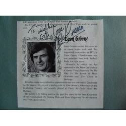 Leon Greene autograph