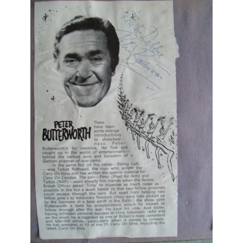 Peter Butterworth autograph