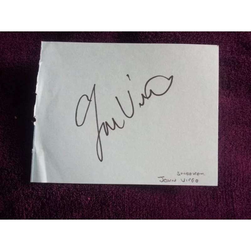 John Virgo autograph