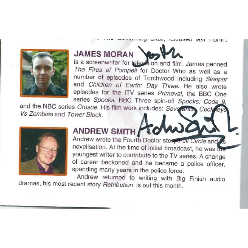 Autograph of James Moran & Andrew Smith/ James Moran & Andrew Smith autograph