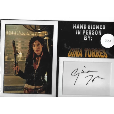 Gina Torres autograph AFTAL