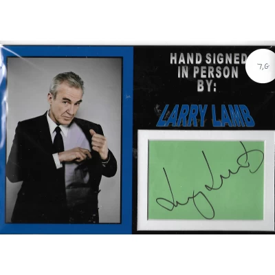 Larry Lamb autograph AFTAL
